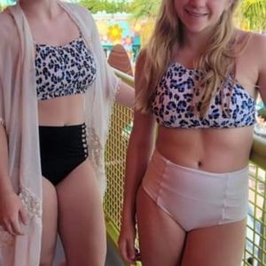 Cheetah print bikini top